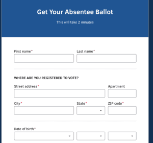 Absentee ballot request page 1