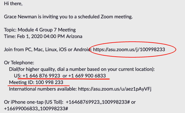 Invite for Zoom Meeting