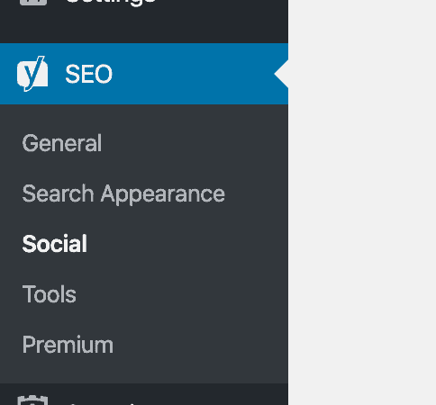 Yoast SEO in the left-hand side of the WordPress menu