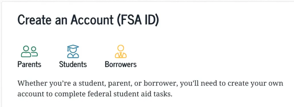 Create an FSA ID 