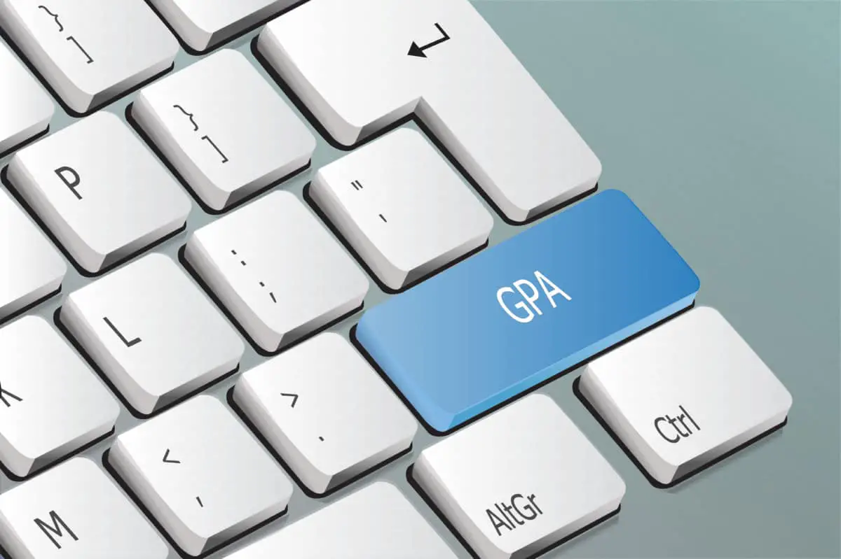 GPA written on the keyboard button