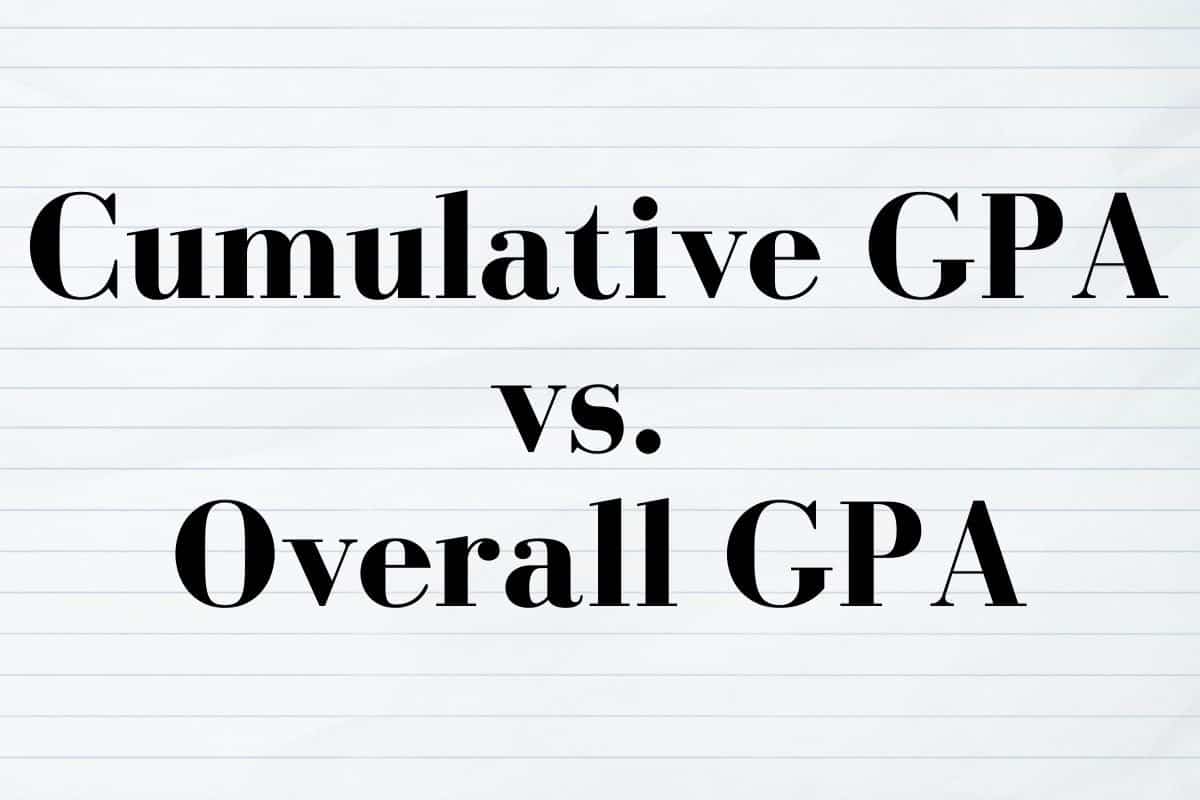 Cumulative GPA vs. Overall GPA