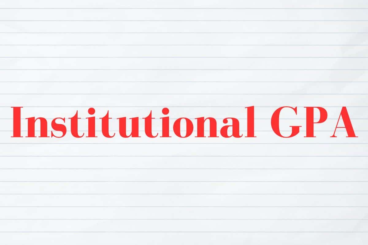 Institutional GPA